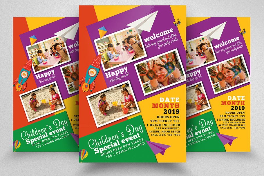 Kids Summer Camp Flyer Template in Flyer Templates - product preview 8