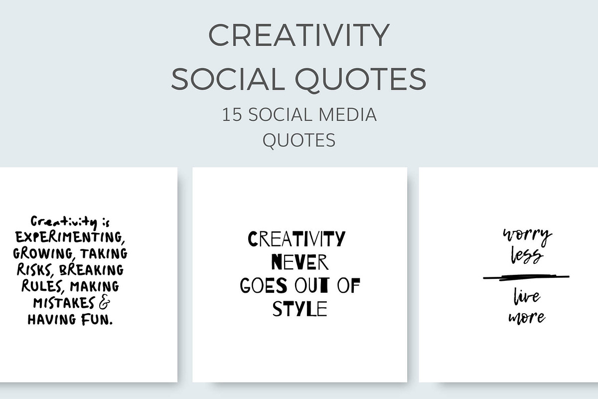 Creativity Social Quotes (15 Images) in Instagram Templates - product preview 8