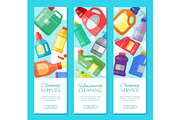 Cleaning supplies banner household