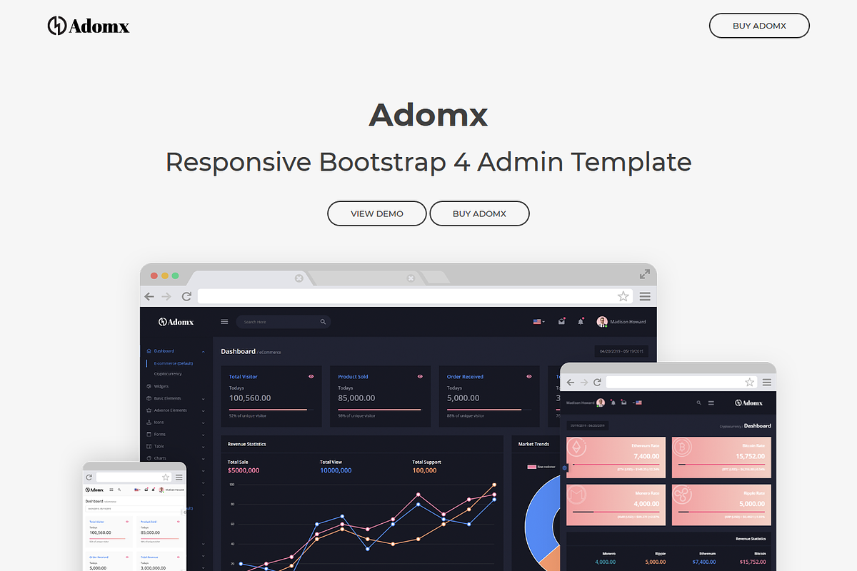 Adomx - Bootstrap 4 Admin Template in Bootstrap Themes - product preview 8