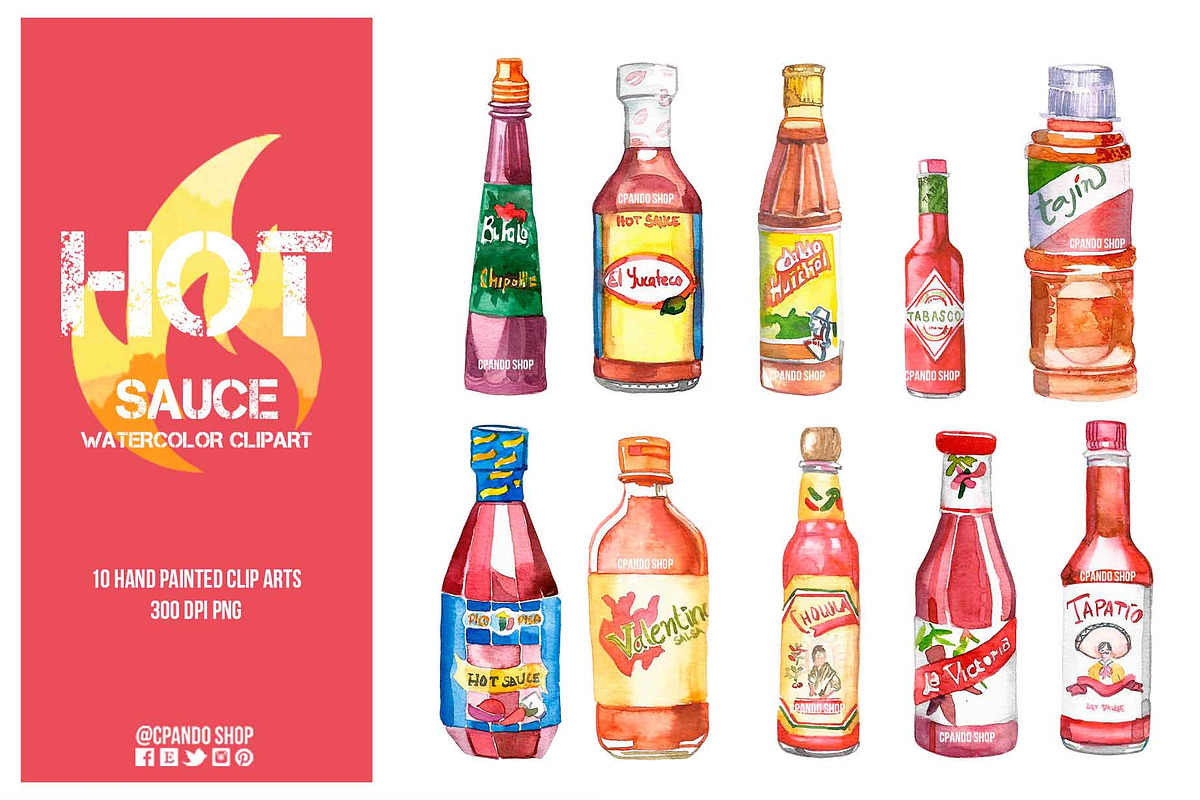 Hot sauces, mexican clip art in Graphics - product preview 8
