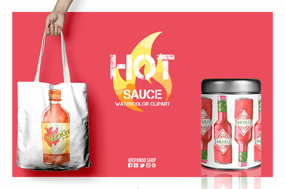 Hot sauces, mexican clip art in Graphics - product preview 1