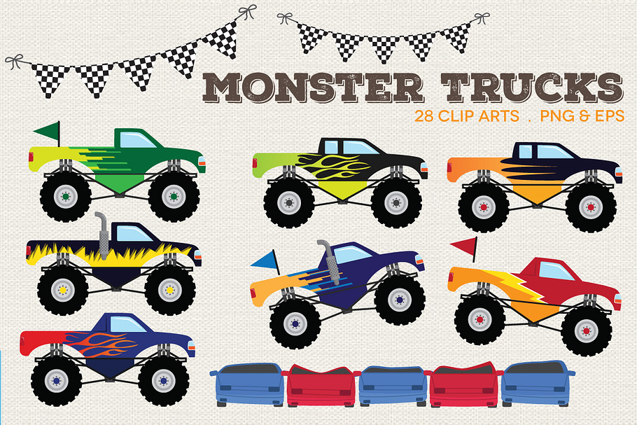 Monster Trucks Clip Art