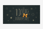 10 years anniversary vector design