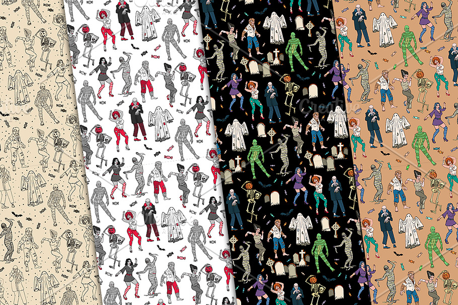 Halloween Seamless Patterns in Patterns - product preview 8