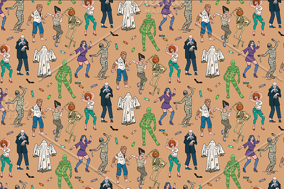 Halloween Seamless Patterns in Patterns - product preview 1