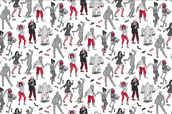 Halloween Seamless Patterns in Patterns - product preview 3