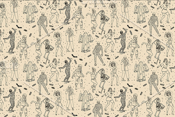 Halloween Seamless Patterns in Patterns - product preview 4