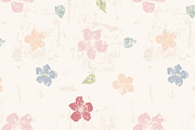 Grungy floral seamless pattern