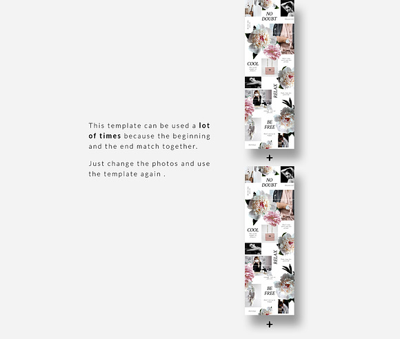 Instagram PUZZLE template - Peonies in Instagram Templates - product preview 5