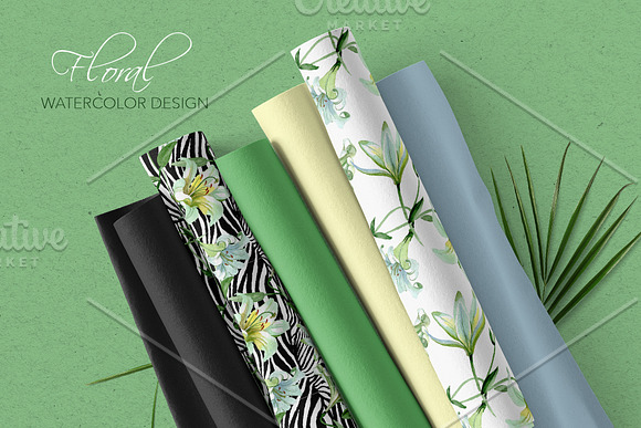 White Lily Watercolor png in Illustrations - product preview 4