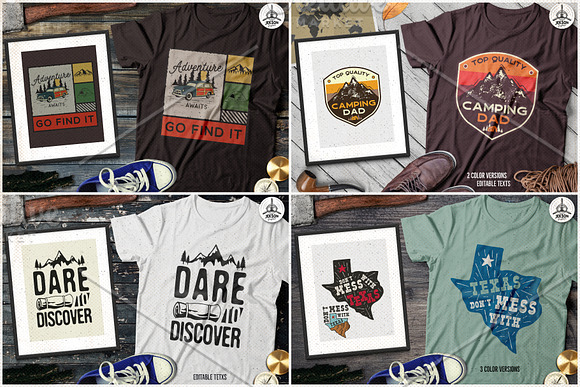 T-Shirt Designs Vector Bundle Part 3 in Illustrations - product preview 2