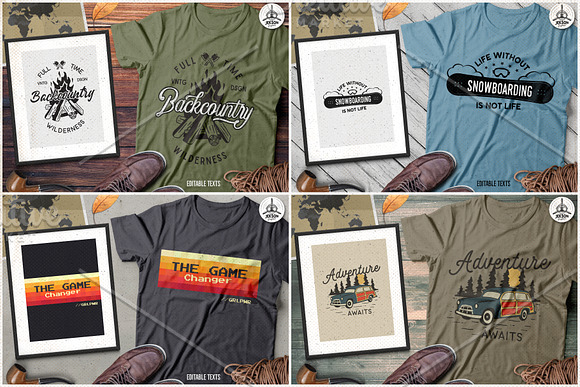 T-Shirt Designs Vector Bundle Part 3 in Illustrations - product preview 3