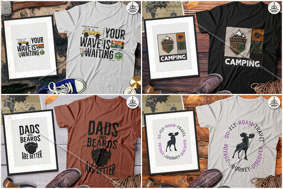 T-Shirt Designs Vector Bundle Part 3 in Illustrations - product preview 4