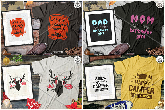 T-Shirt Designs Vector Bundle Part 3 in Illustrations - product preview 6