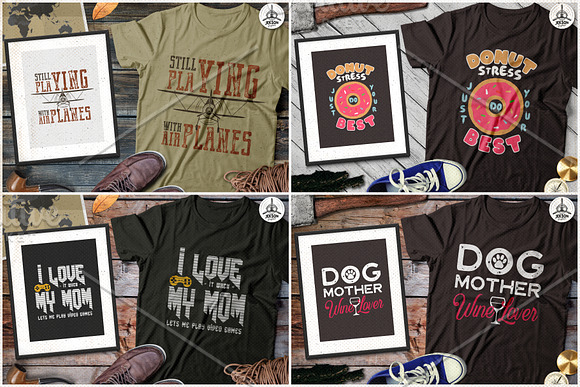 T-Shirt Designs Vector Bundle Part 3 in Illustrations - product preview 8