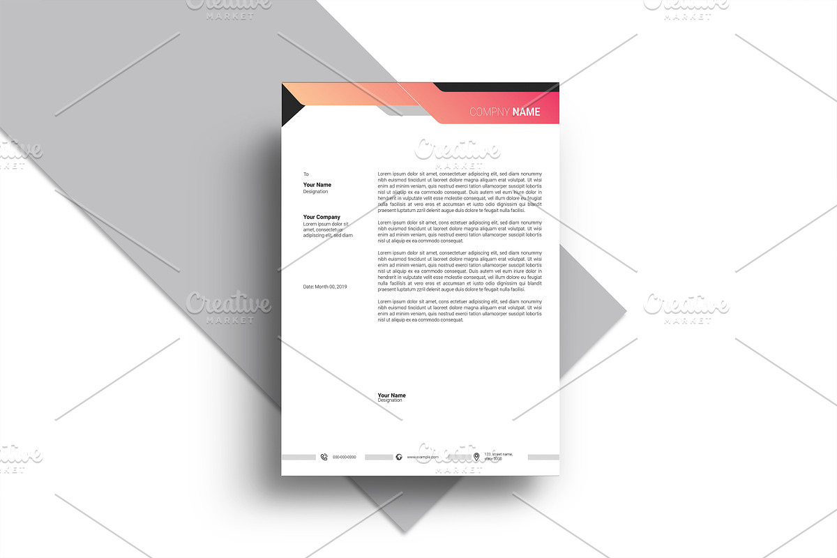Letterhead V26 in Stationery Templates - product preview 8
