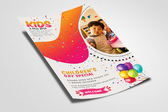 Kids Party Flyer Template in Flyer Templates - product preview 1