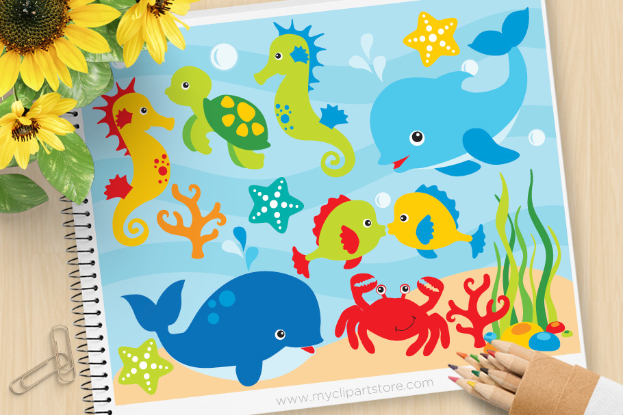 Under the Sea Clipart + SVG