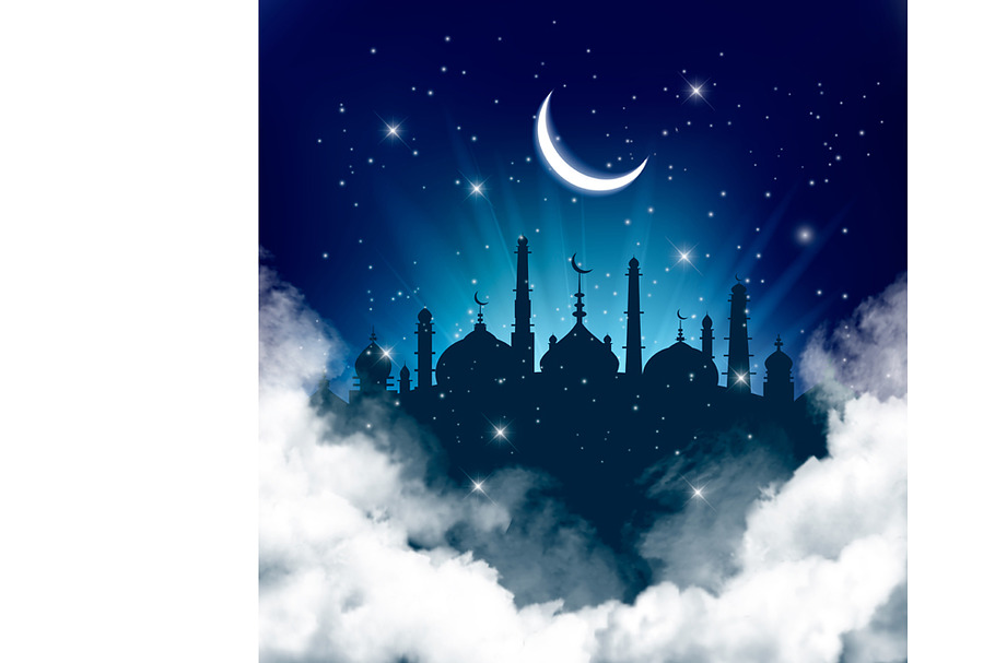 Islamic greeting Eid Mubarak card in Illustrations - product preview 8