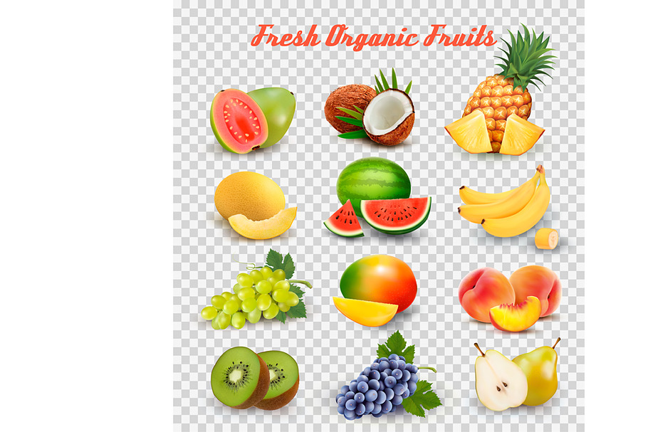Collection of fruit and berries. in Illustrations - product preview 8