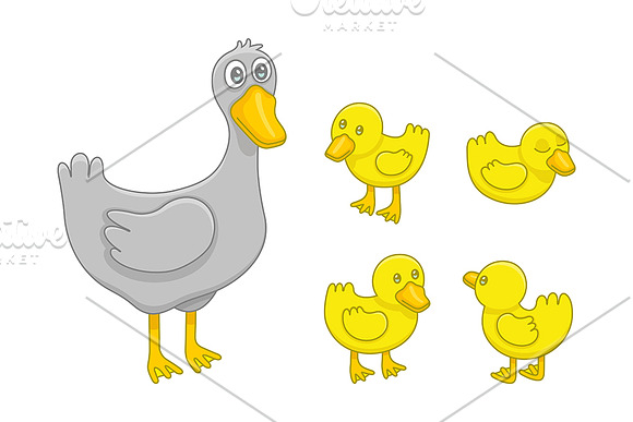 Set of Ducklings + Pattern in Illustrations - product preview 1