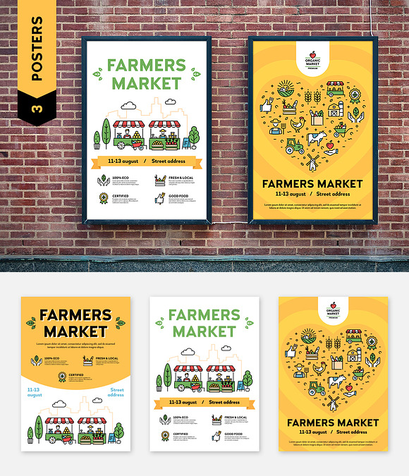 Farmers Market Food Pack in Skull Icons - product preview 4