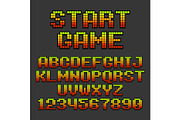 Pixel Retro Style Video Game Font