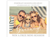 Giveaway Mini Session Template