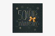 50 years anniversary vector icon