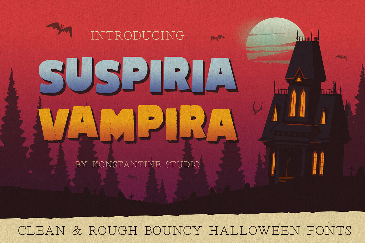 SUSPIRIA VAMPIRA - Bouncy Fonts in Display Fonts - product preview 8