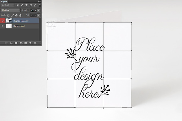Square Greeting Card mockup psd 5x5" in Print Mockups - product preview 1