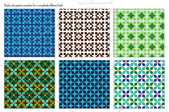 Seamless Trees, Leaves & Florals in Patterns - product preview 2