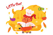 Little Chef - Vector Illustration