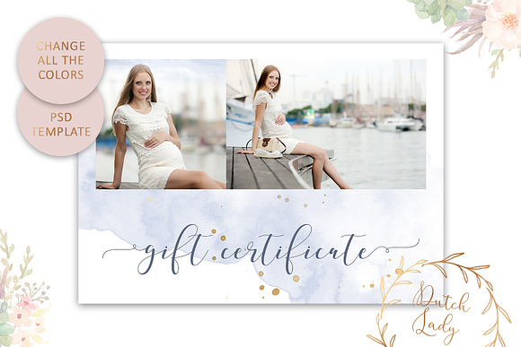 PSD Photo Gift Card Template #43 in Card Templates - product preview 3