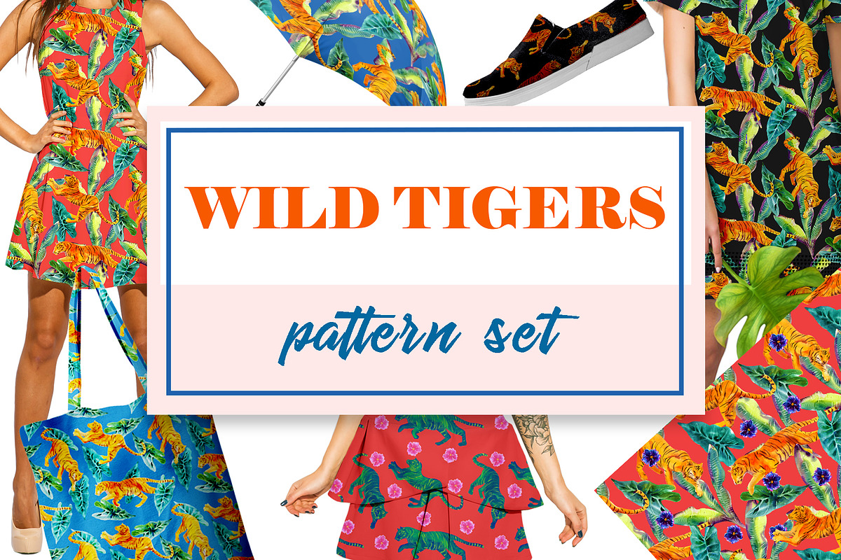 Wild Tigers in Patterns - product preview 8