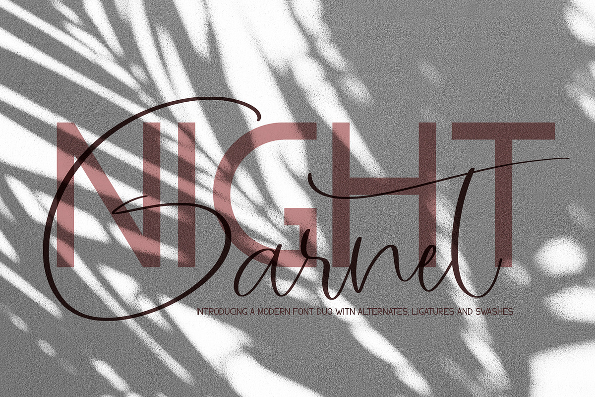 Garnet Night Font Duo in Script Fonts - product preview 8
