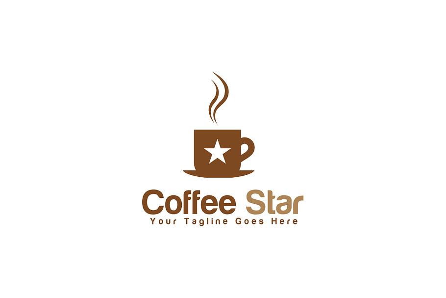 Coffee Star Logo Template