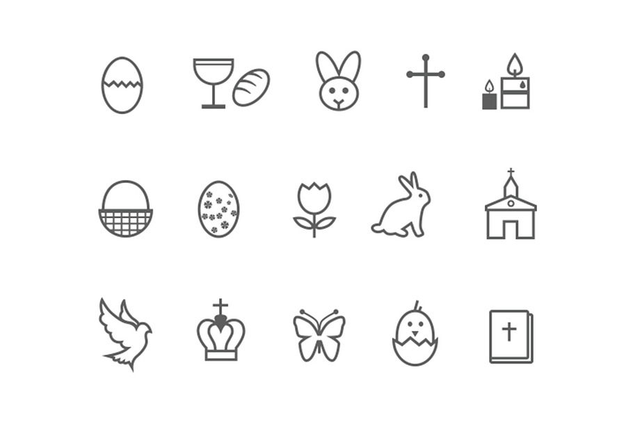 12 Easter Icons in Easter Icons - product preview 8