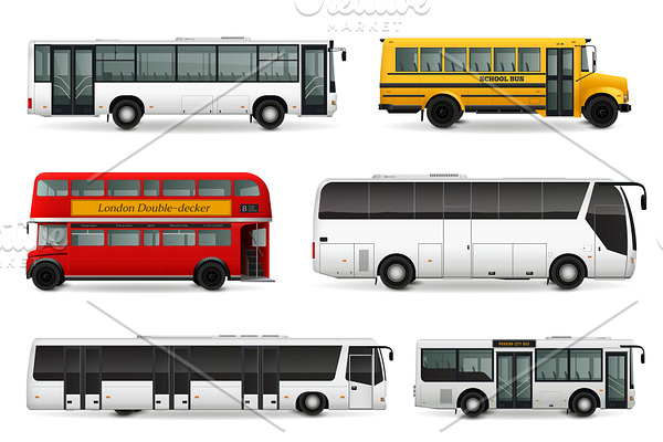 Realistic set with bus