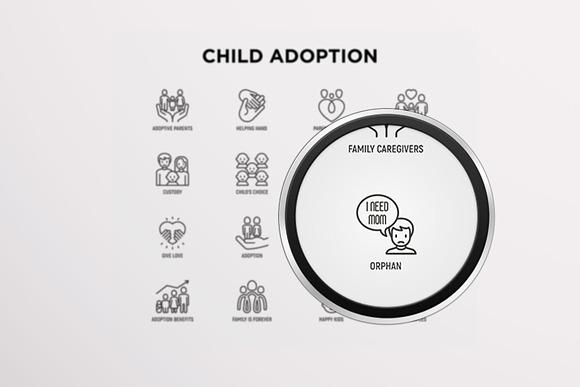 Child Adoption | 16 Thin Line Icons in House Icons - product preview 9