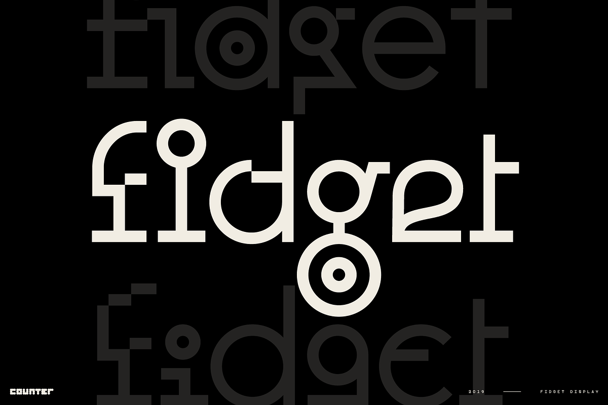 Fidget Display – Modern Mash-up! in Display Fonts - product preview 8