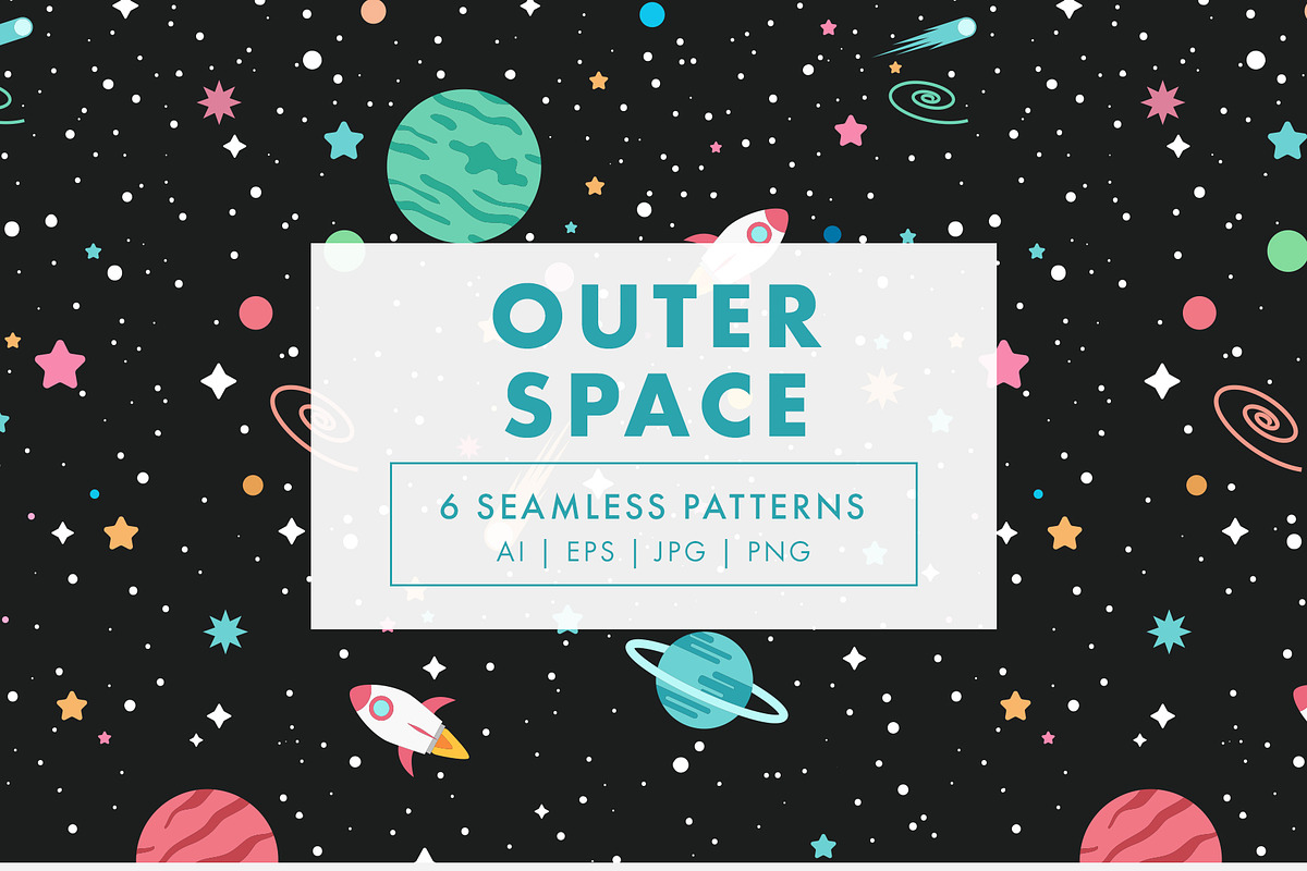 Outer Space Seamless Patterns in Patterns - product preview 8
