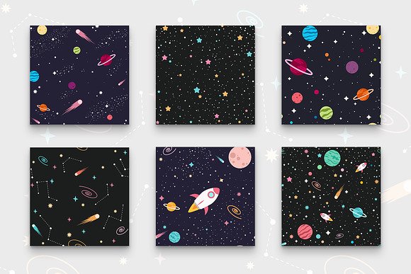 Outer Space Seamless Patterns in Patterns - product preview 2