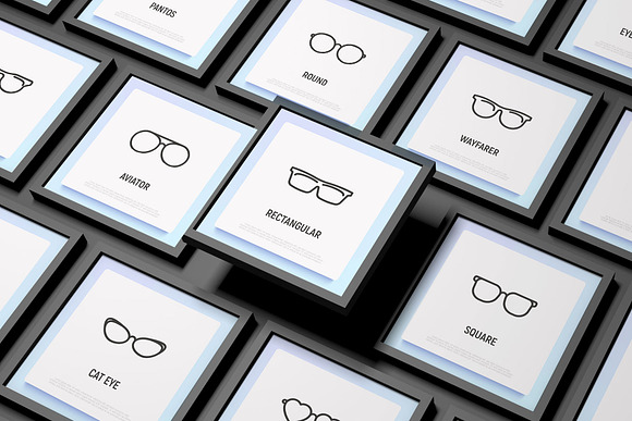 Eyeglasses | 16 Thin Line Icons Set in Cat Icons - product preview 1