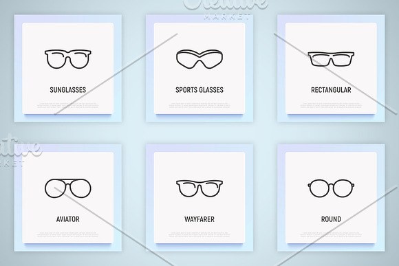 Eyeglasses | 16 Thin Line Icons Set in Cat Icons - product preview 4