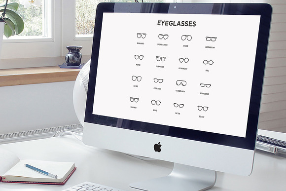 Eyeglasses | 16 Thin Line Icons Set in Cat Icons - product preview 7