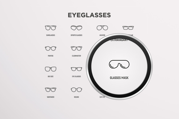 Eyeglasses | 16 Thin Line Icons Set in Cat Icons - product preview 9