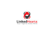 Linked Hearts Logo Template