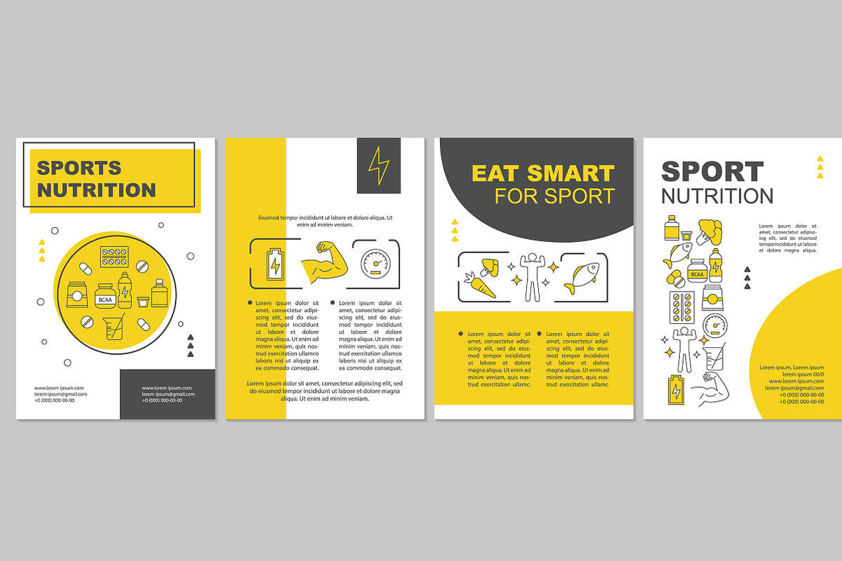 Sports nutrition brochure template in Web Elements - product preview 8